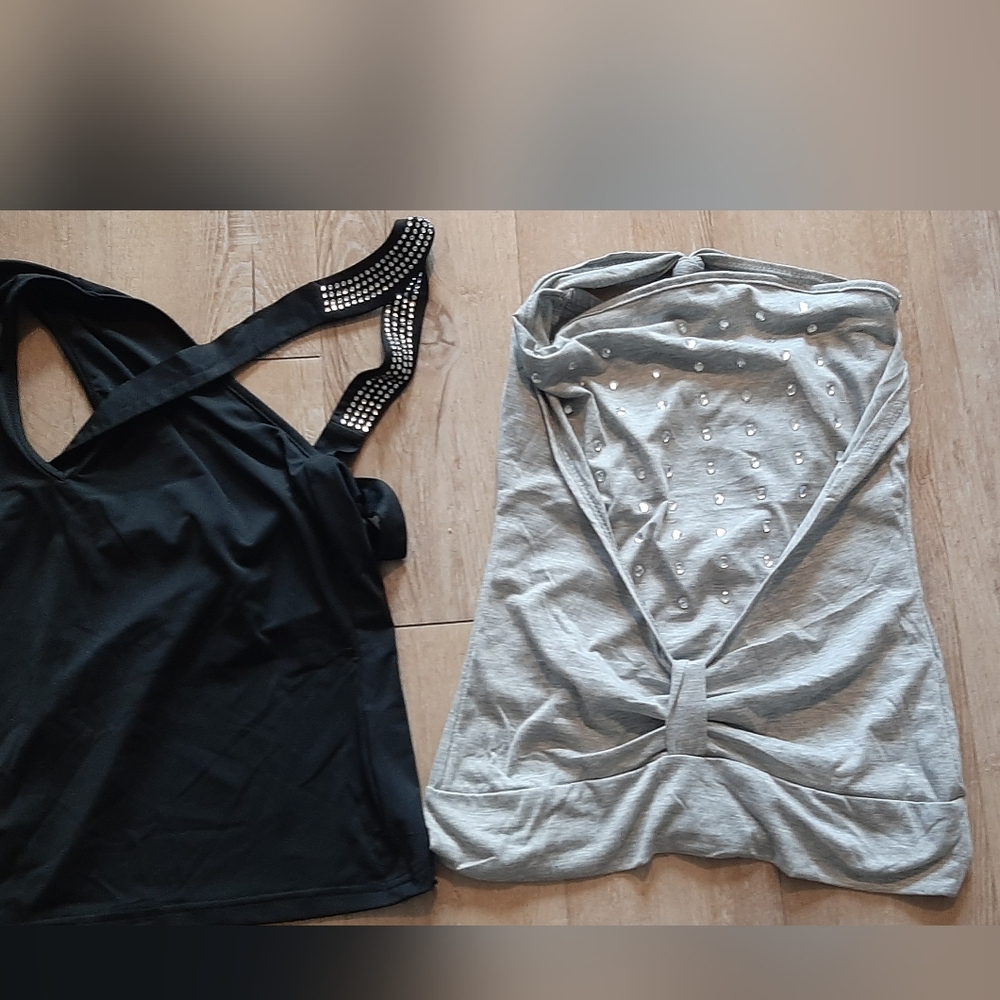 Elegant Black and Gray Women's Tops